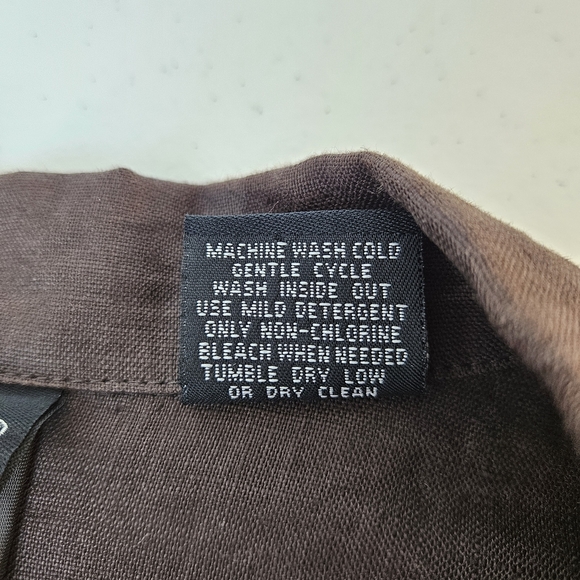 Willi Smith Linen Blazer  Women's 14 Brown Lightweight - Picture 4 of 7